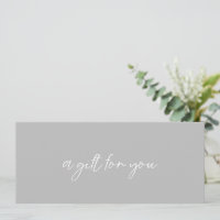 Certificado de regalo moderno de pizarra gris cont