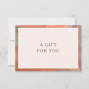 Certificado de regalo moderno del borde de la acua