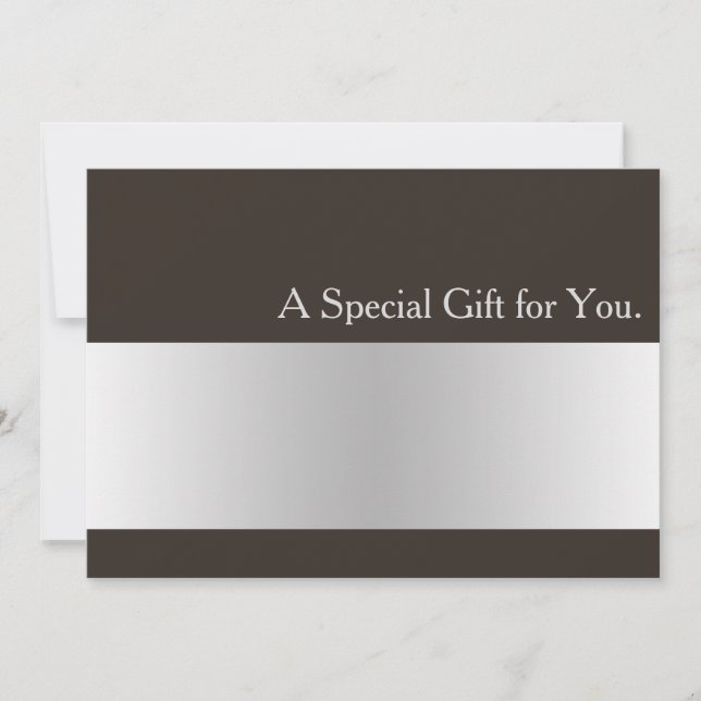 Certificado de regalo moderno Guay Faux Silver Str (Anverso)
