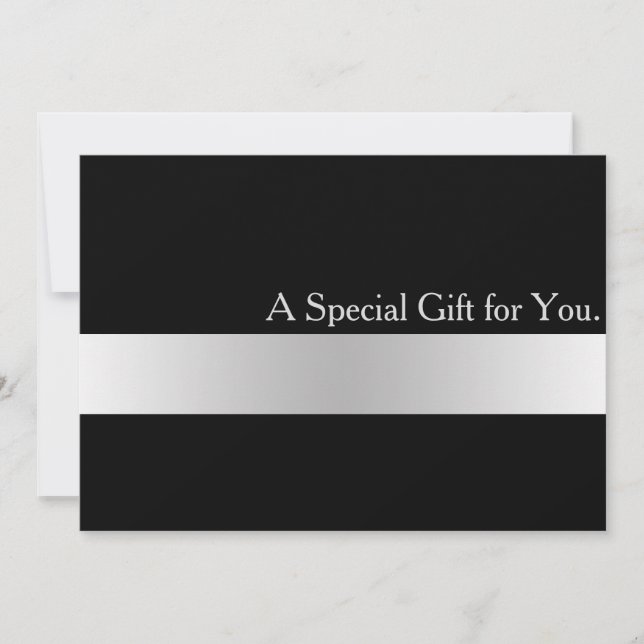 Certificado de regalo moderno Guay Faux Silver Str (Anverso)