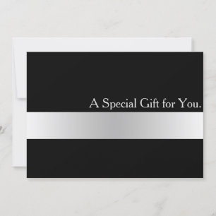Certificado de regalo moderno Guay Faux Silver Str