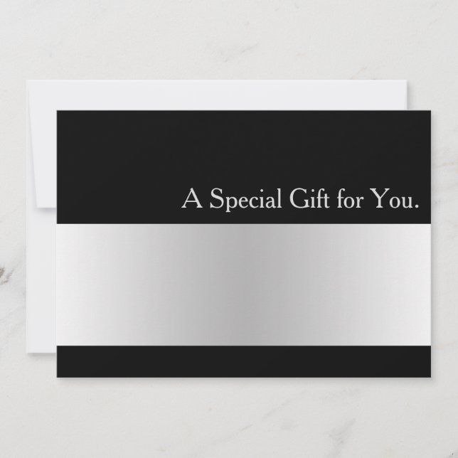 Certificado de regalo moderno Guay Faux Silver Str (Anverso)