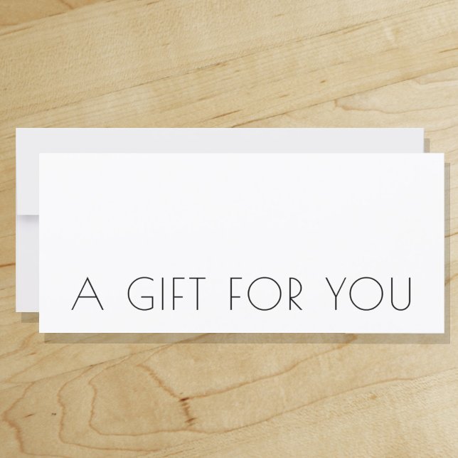 Certificado de regalo moderno minimalista chic ("Everyday is abundantly beautiful." 
Sincerely Best Wishes from Lucky Design World)