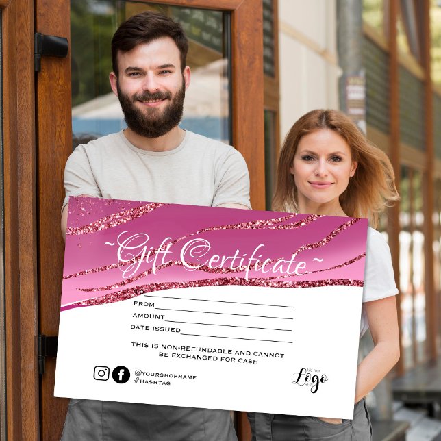 Certificado de regalo moderno minimalista con bril (Subido por el creador)