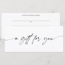 Certificado de regalo moderno para ti