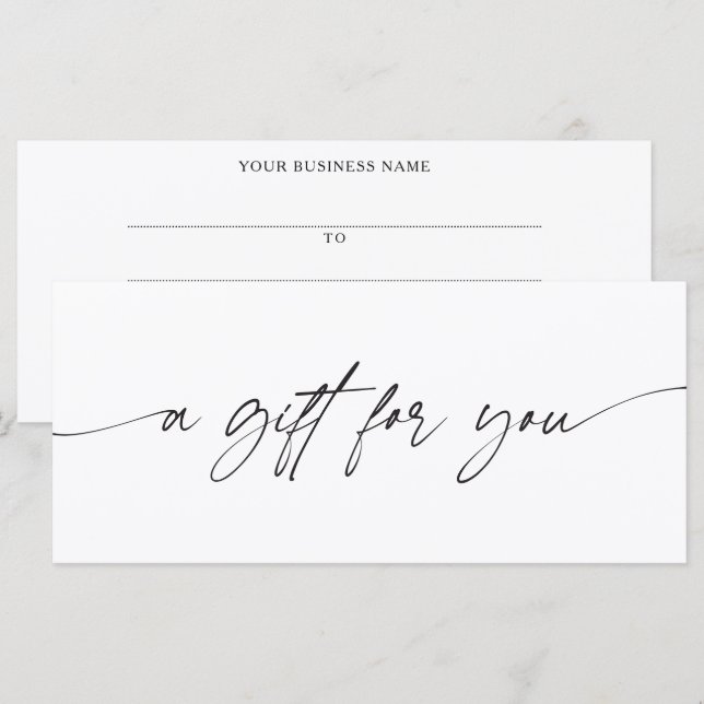 Certificado de regalo moderno para ti (Anverso / Reverso)