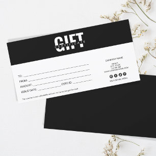certificado de regalo moderno simple añadir logoti