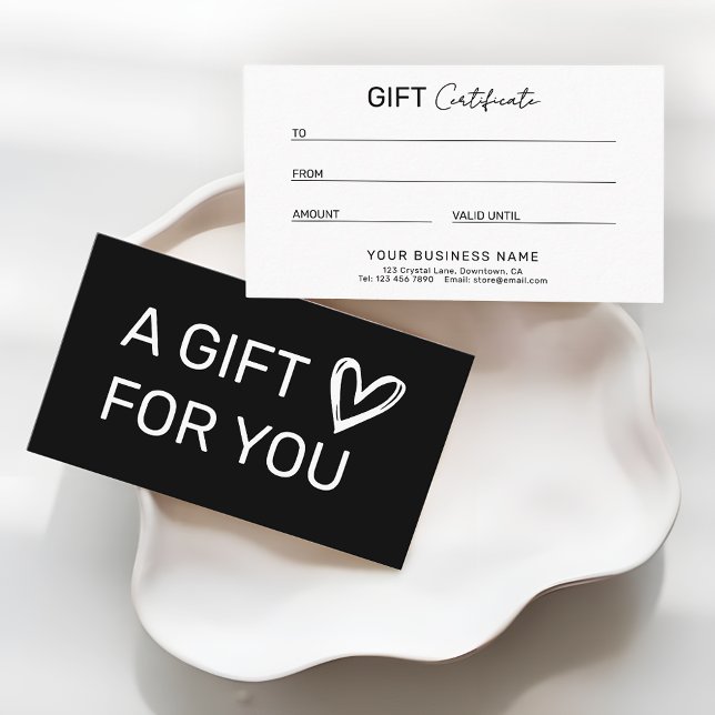 Certificado de regalo moderno y elegante para nego (Subido por el creador)