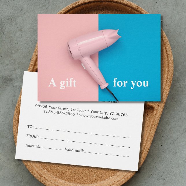 Certificado de regalo moderno y fresco de peluquín (Subido por el creador)
