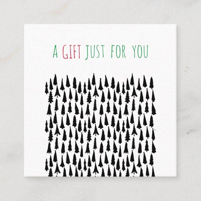 Certificado de regalo navideño moderno para árbole (Anverso)