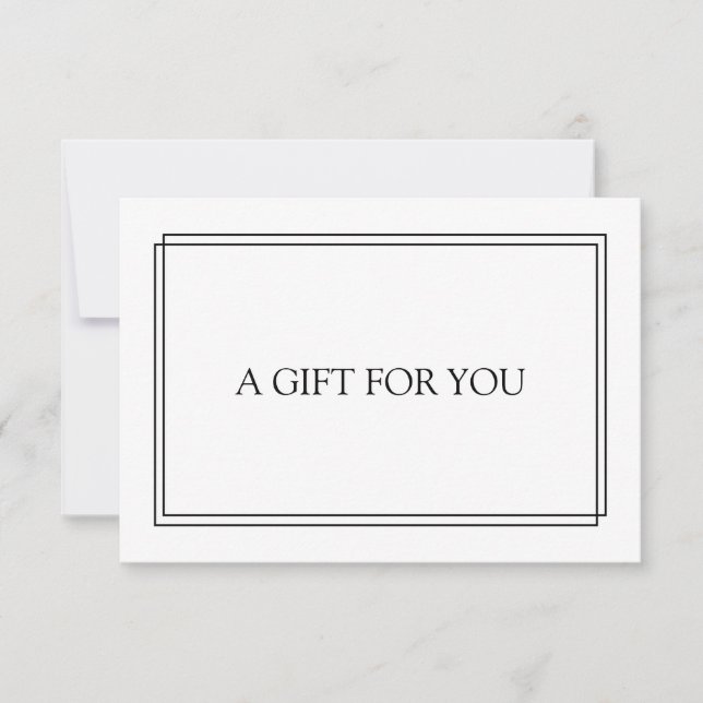 Certificado de regalo negro de la Marina de moda R (Anverso)