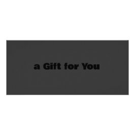 Certificado de regalo negro y moderno