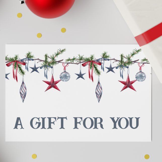 Certificado de regalo Ornamentros de Navidad (Subido por el creador)