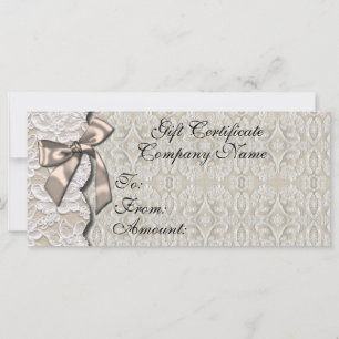 Certificado de regalo para empresas de crema y enc