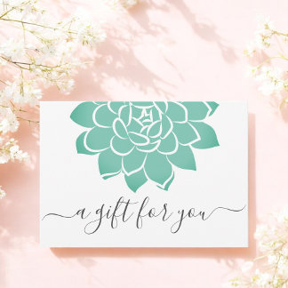 Certificado de regalo para empresas florales verde