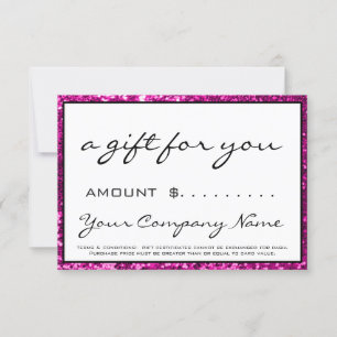 Certificado de regalo para empresas Logotipo de co