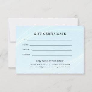 Certificado de regalo para empresas minimalistas c