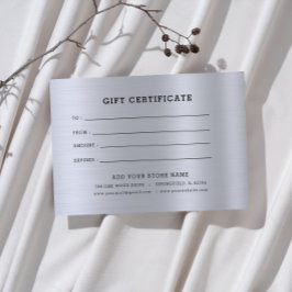 Certificado de regalo para empresas minimalistas c