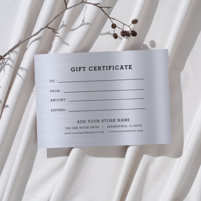 Certificado de regalo para empresas minimalistas c (Subido por el creador)