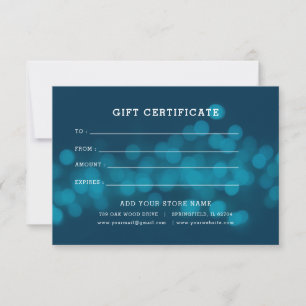 Certificado de regalo para empresas minimalistas c