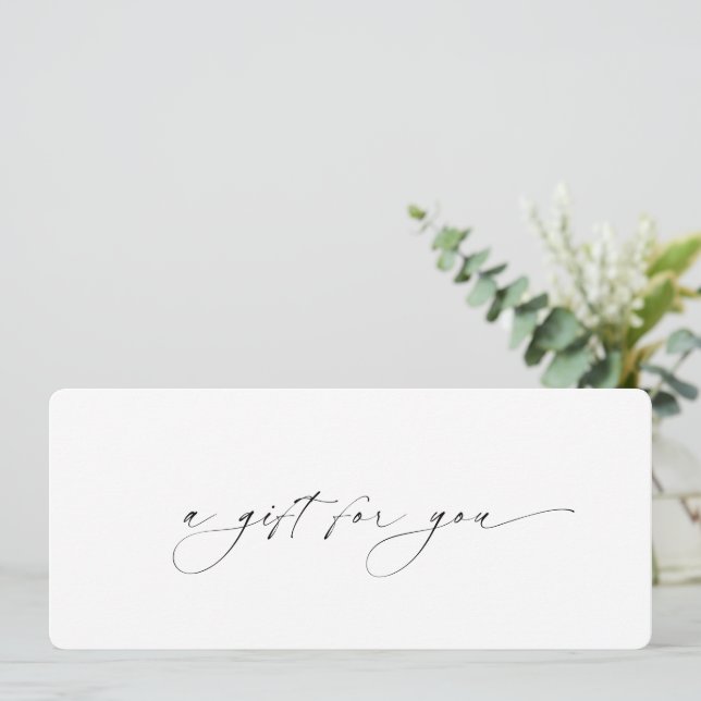 Certificado de regalo para empresas minimo elegant (Anverso de pie)