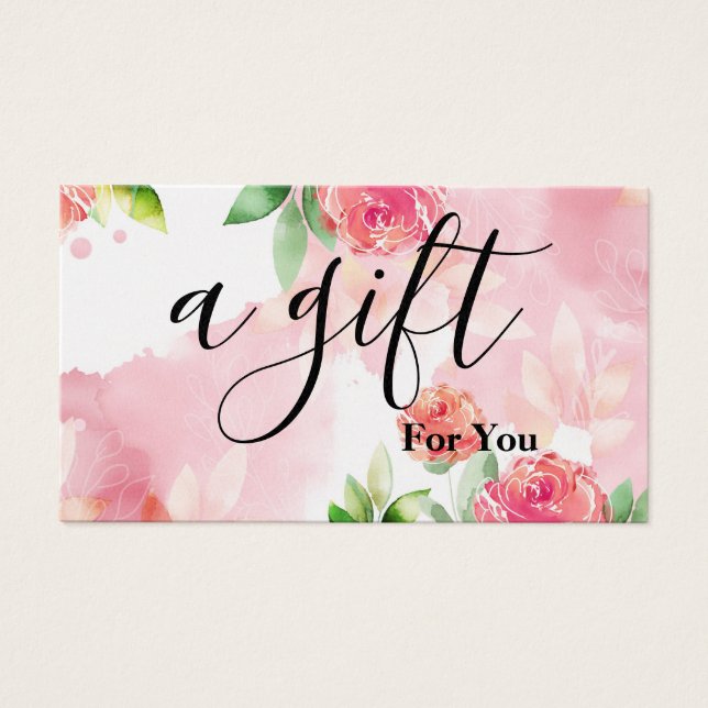 Certificado de regalo para empresas sencillo y mod (Frente)