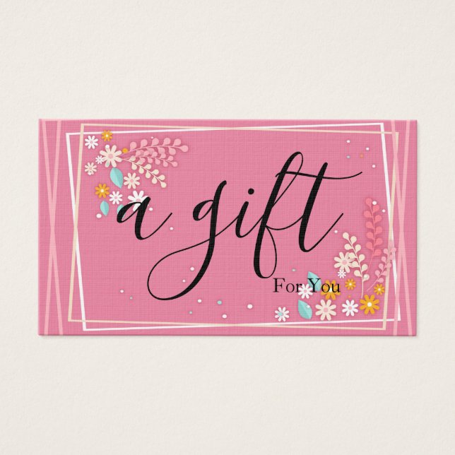 Certificado de regalo para empresas sencillo y mod (Frente)