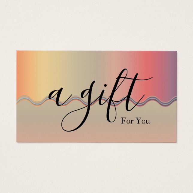 Certificado de regalo para empresas sencillo y mod (Frente)