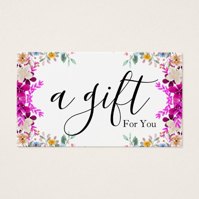 Certificado de regalo para empresas sencillo y mod (Frente)