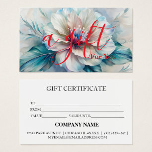 Certificado de regalo para empresas sencillo y mod