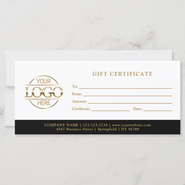 Certificado de regalo para logotipos de empresas M (Anverso)