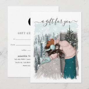 Certificado de regalo para Navidades afroamericano