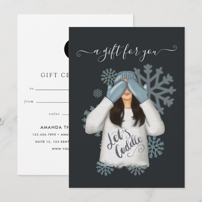 Certificado de regalo para Navidades corporativos (Anverso / Reverso)