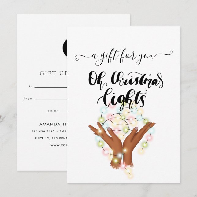 Certificado de regalo para Navidades corporativos (Anverso / Reverso)