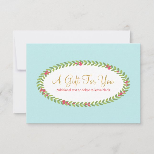 Certificado de regalo para Navidades de belleza de (Anverso)