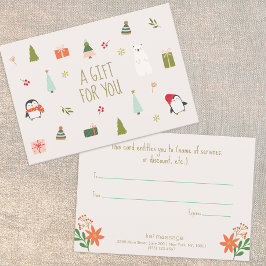 Certificado de regalo para Navidades de clase