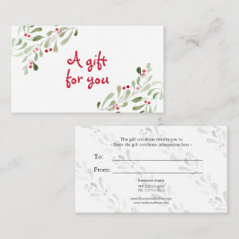 Certificado de regalo para Navidades de color de a