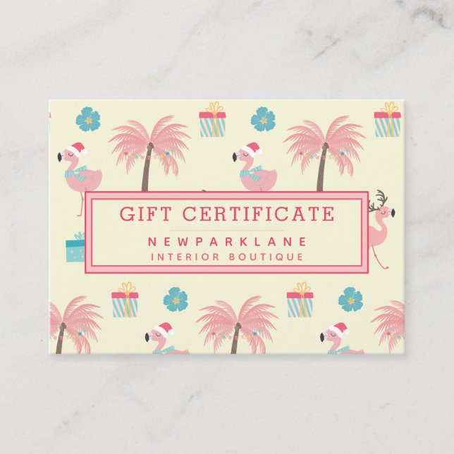 Certificado de regalo para Navidades de Cute Santa (Anverso)