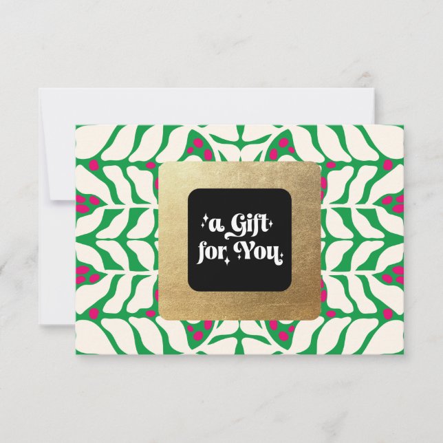 Certificado de regalo para Navidades de Holly Berr (Anverso)