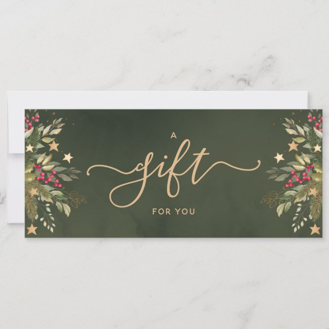 Certificado de regalo para Navidades elegantes (Anverso)