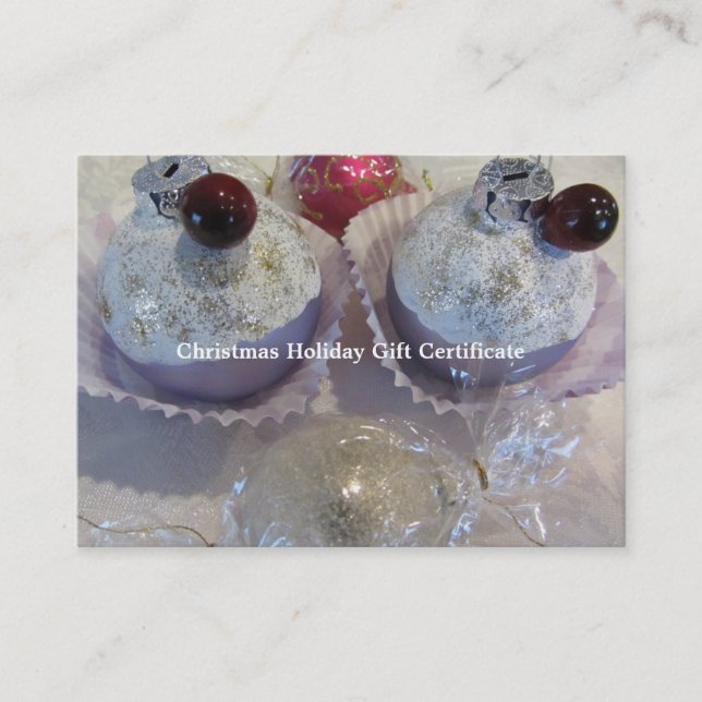 Certificado de regalo para Navidades en blanco (Anverso)