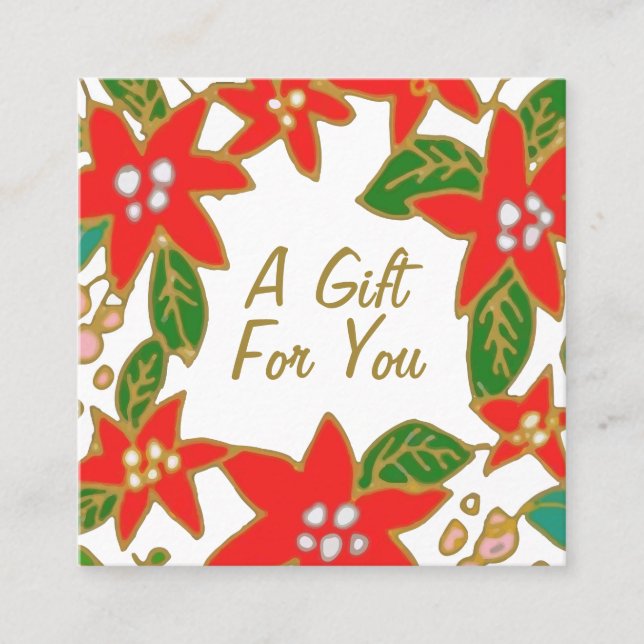 Certificado de regalo para Navidades festivos (Anverso)