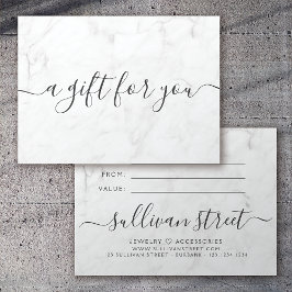 Certificado de regalo para pequeñas empresas de má