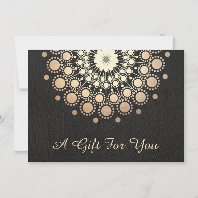 Certificado de regalo para Salón y Spa Gold Lotus (Anverso)