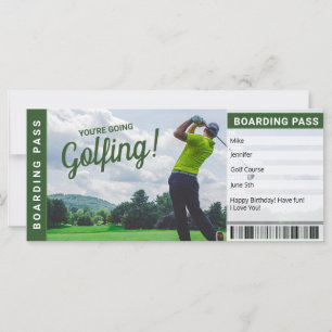Certificado de Regalo para Viaje de Golf Tarjeta d
