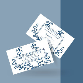 Certificado de regalo Patrón de la planta náutica 