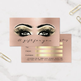 Certificado de regalo Peach Rosa Gold Lashes Maqui