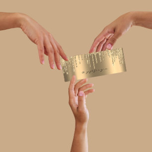 Certificado de regalo Perforación de oro espumoso 