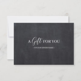 Certificado de regalo personalizado de Chalkboard