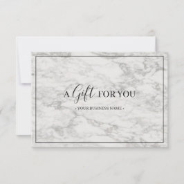 Certificado de regalo personalizado de mármol mode